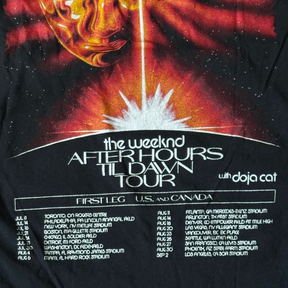 THE WEEKND After Hours Tour w/Doja Cat TOUR TEE - Picture 3 of 4